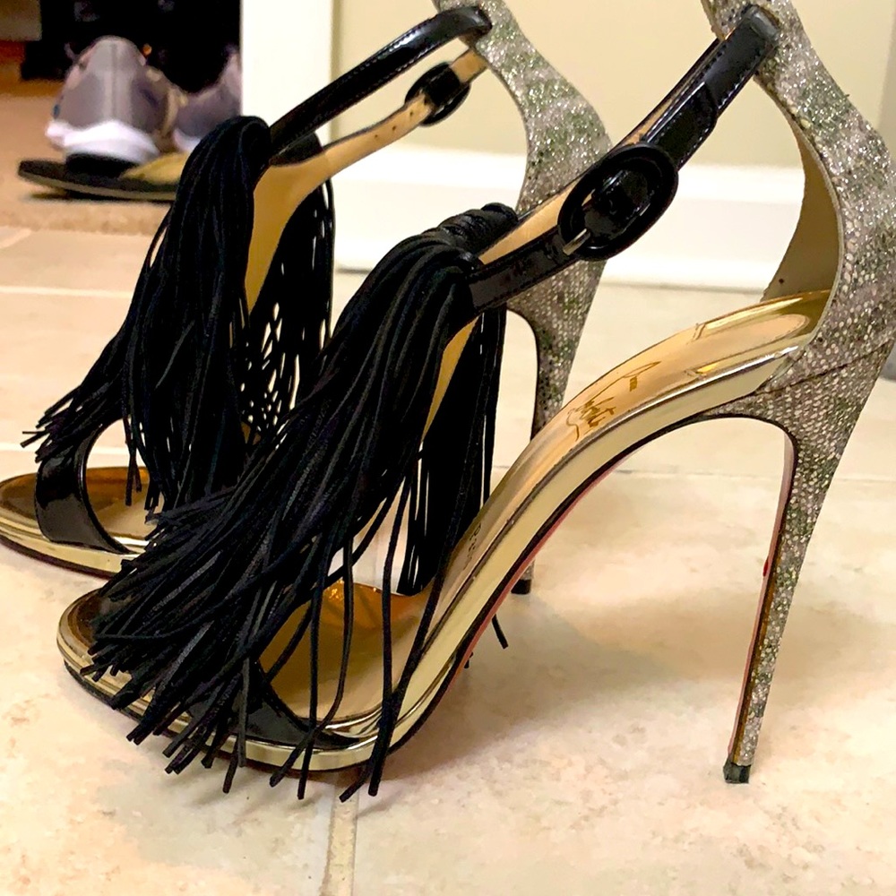 Christian Louboutin Fringe Stilettos
